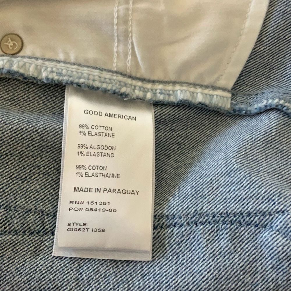 Good American Good Icon Patchwork Ankle Jeans Size 8/29 - Picture 7 of 9